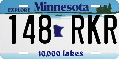 MN license plate 148RKR