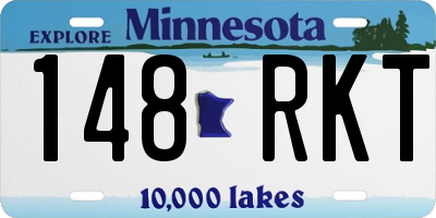 MN license plate 148RKT