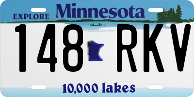 MN license plate 148RKV