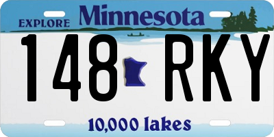 MN license plate 148RKY