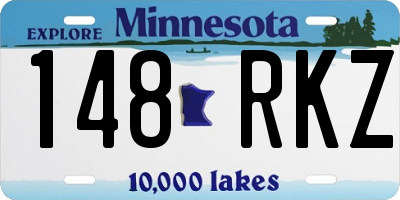 MN license plate 148RKZ