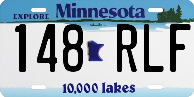 MN license plate 148RLF