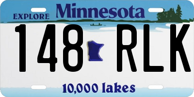 MN license plate 148RLK