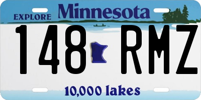 MN license plate 148RMZ