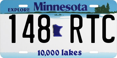 MN license plate 148RTC