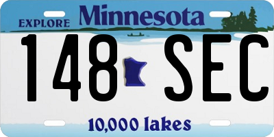 MN license plate 148SEC