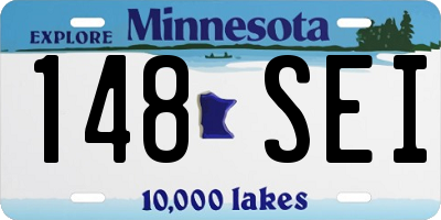 MN license plate 148SEI