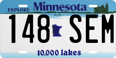 MN license plate 148SEM