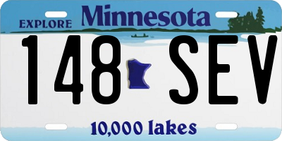 MN license plate 148SEV