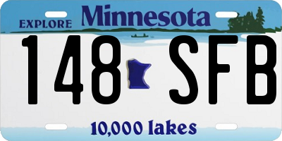 MN license plate 148SFB