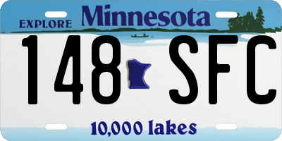 MN license plate 148SFC