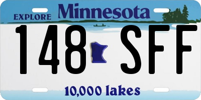 MN license plate 148SFF