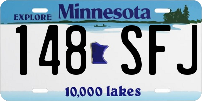 MN license plate 148SFJ