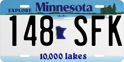 MN license plate 148SFK