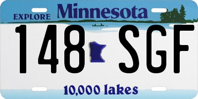 MN license plate 148SGF