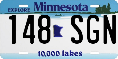 MN license plate 148SGN