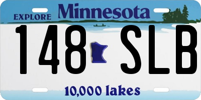 MN license plate 148SLB
