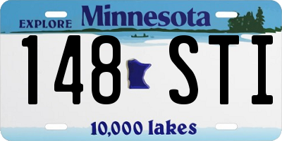 MN license plate 148STI