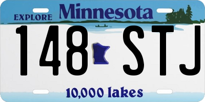 MN license plate 148STJ