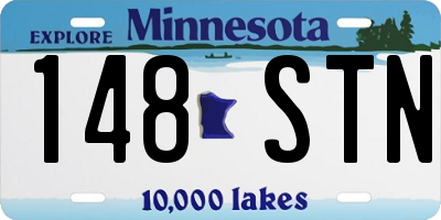 MN license plate 148STN