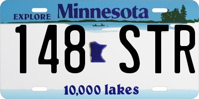 MN license plate 148STR