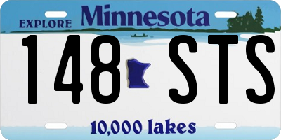 MN license plate 148STS