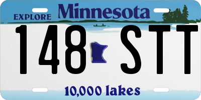 MN license plate 148STT