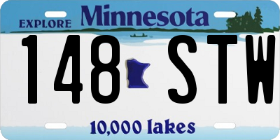 MN license plate 148STW