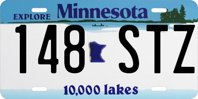 MN license plate 148STZ