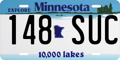 MN license plate 148SUC