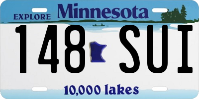 MN license plate 148SUI