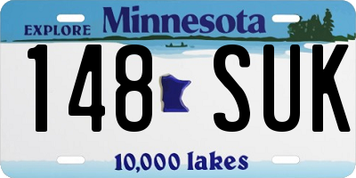 MN license plate 148SUK