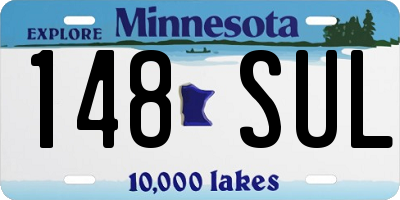 MN license plate 148SUL