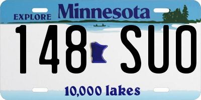 MN license plate 148SUO