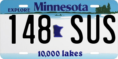 MN license plate 148SUS