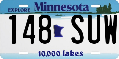 MN license plate 148SUW