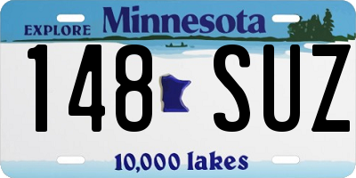 MN license plate 148SUZ