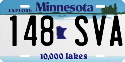 MN license plate 148SVA