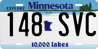 MN license plate 148SVC