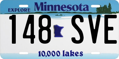 MN license plate 148SVE
