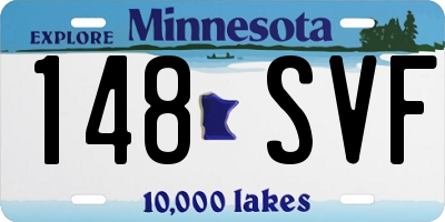 MN license plate 148SVF