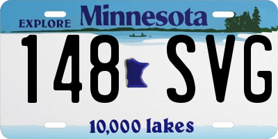 MN license plate 148SVG