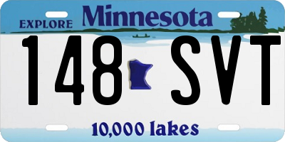 MN license plate 148SVT
