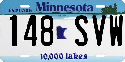 MN license plate 148SVW