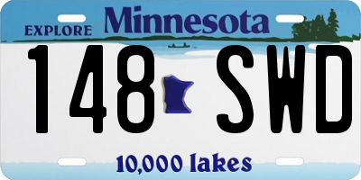 MN license plate 148SWD