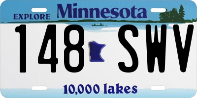 MN license plate 148SWV