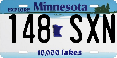 MN license plate 148SXN