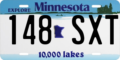 MN license plate 148SXT