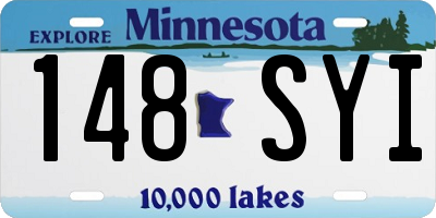 MN license plate 148SYI