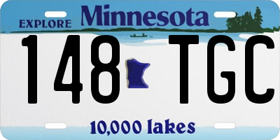 MN license plate 148TGC